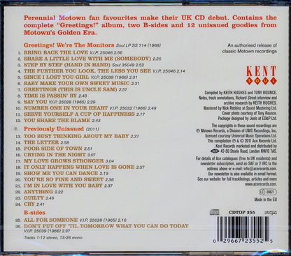 The Monitors - Say You: The Motown Anthology 1963-1968 (26 tracks) Music CD