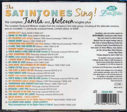 The Satintones - The Satintones Sing: The Complete Tamla And Motown Singles Plus (26 tracks) Music CD