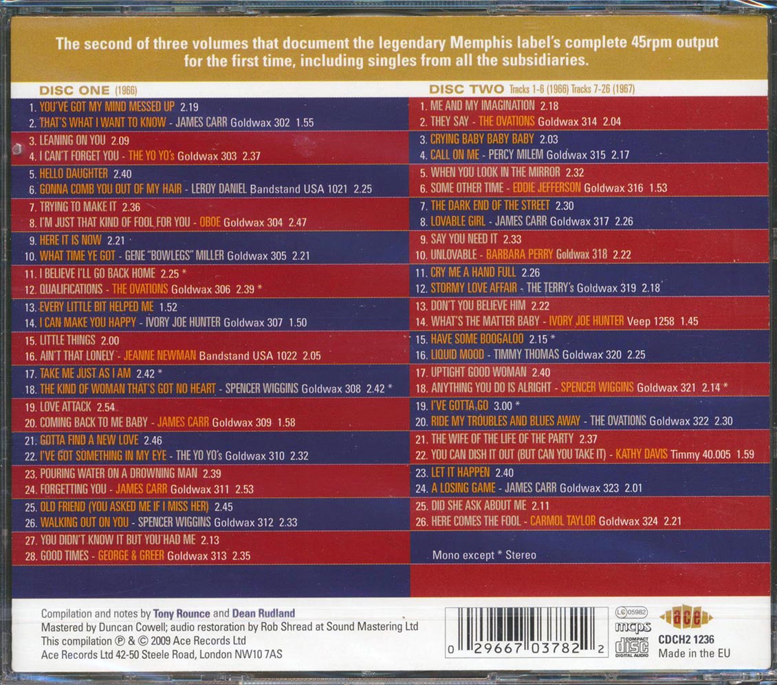 Various - The Complete Goldwax Singles Volume 2 1966-1967 (54 tracks) (2xCD) Music CD