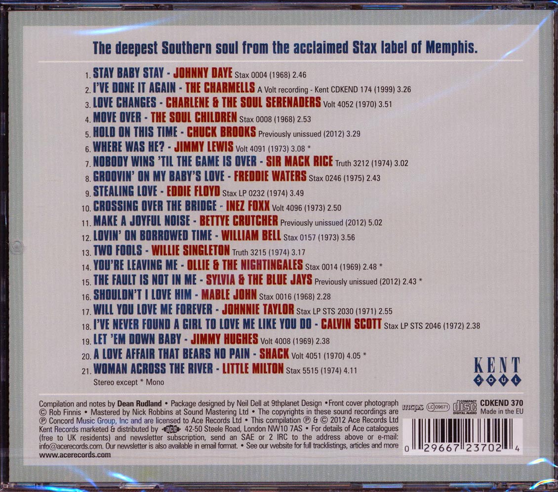 Various - Nobody Wins: Stax Southern Soul 1968-1975 (21 tracks) Music CD