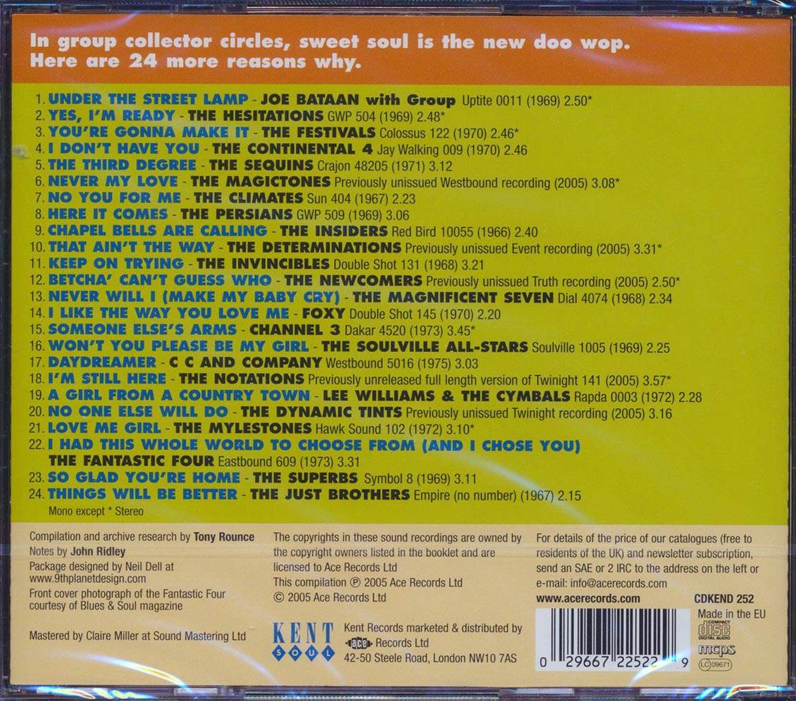 Various - More Perfect Harmony: Sweet Woul Groups 1967-1975 (24 tracks) Music CD