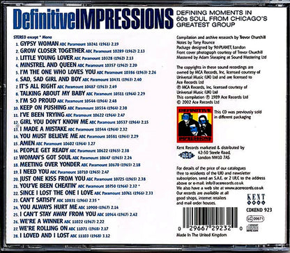 The Impressions - Definitive (28 tracks) Music CD