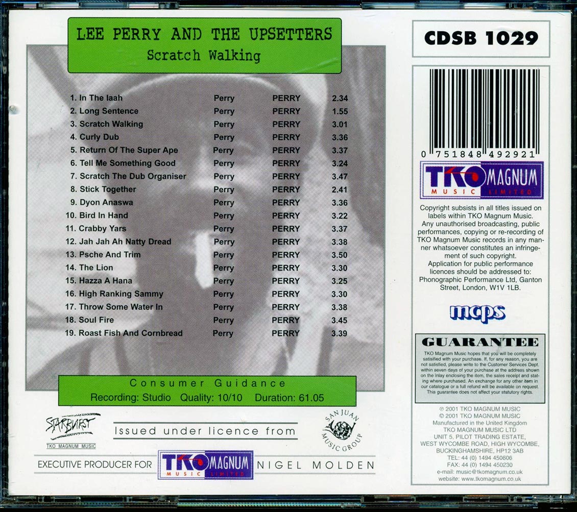 Lee Perry - Scratch Walking Music CD