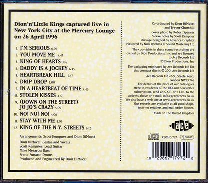 Dion N Little Kings - Live In New York Music CD