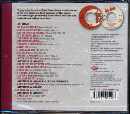 Al King, Arthur K Adams - Together: The Complete Kent And Modern Recordings (21 tracks) Music CD