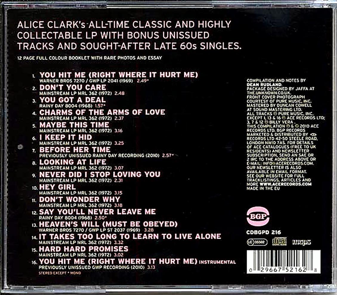 Alice Clark - The Complete Studio Recordings 1968-1972 Music CD
