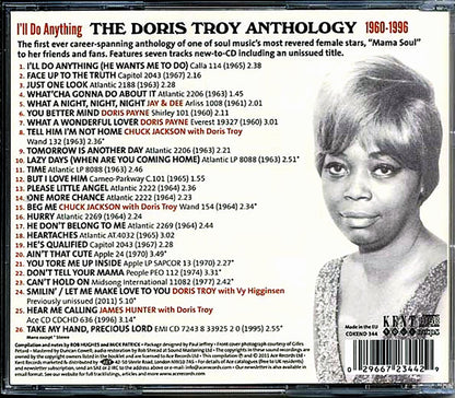 Doris Troy - I'll Do Anything: The Doris Troy Anthology 1960-1996 (26 tracks) Music CD