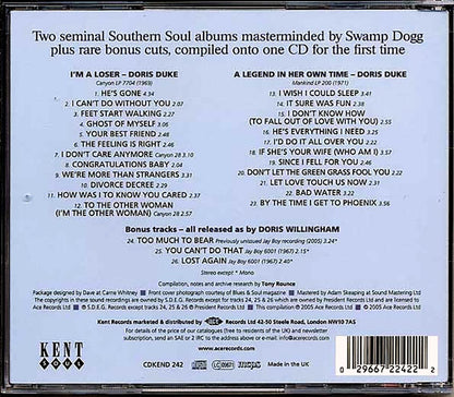 Doris Duke - I'm A Loser: The Swamp Dogg Sessions And More (26 tracks) Music CD