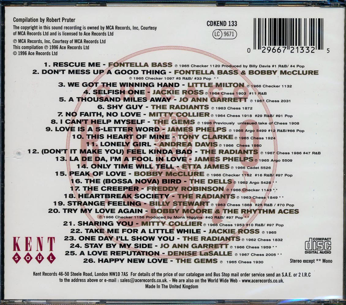 Various - Chicago Radio Soul (26 tracks) Music CD