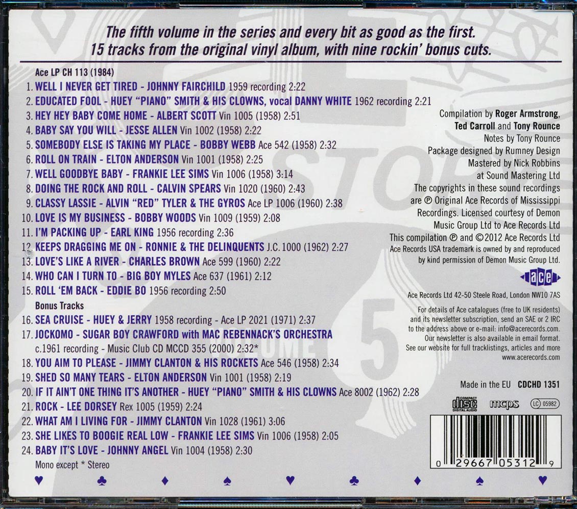 Various - The Ace Story Volume 5 (24 tracks) Music CD
