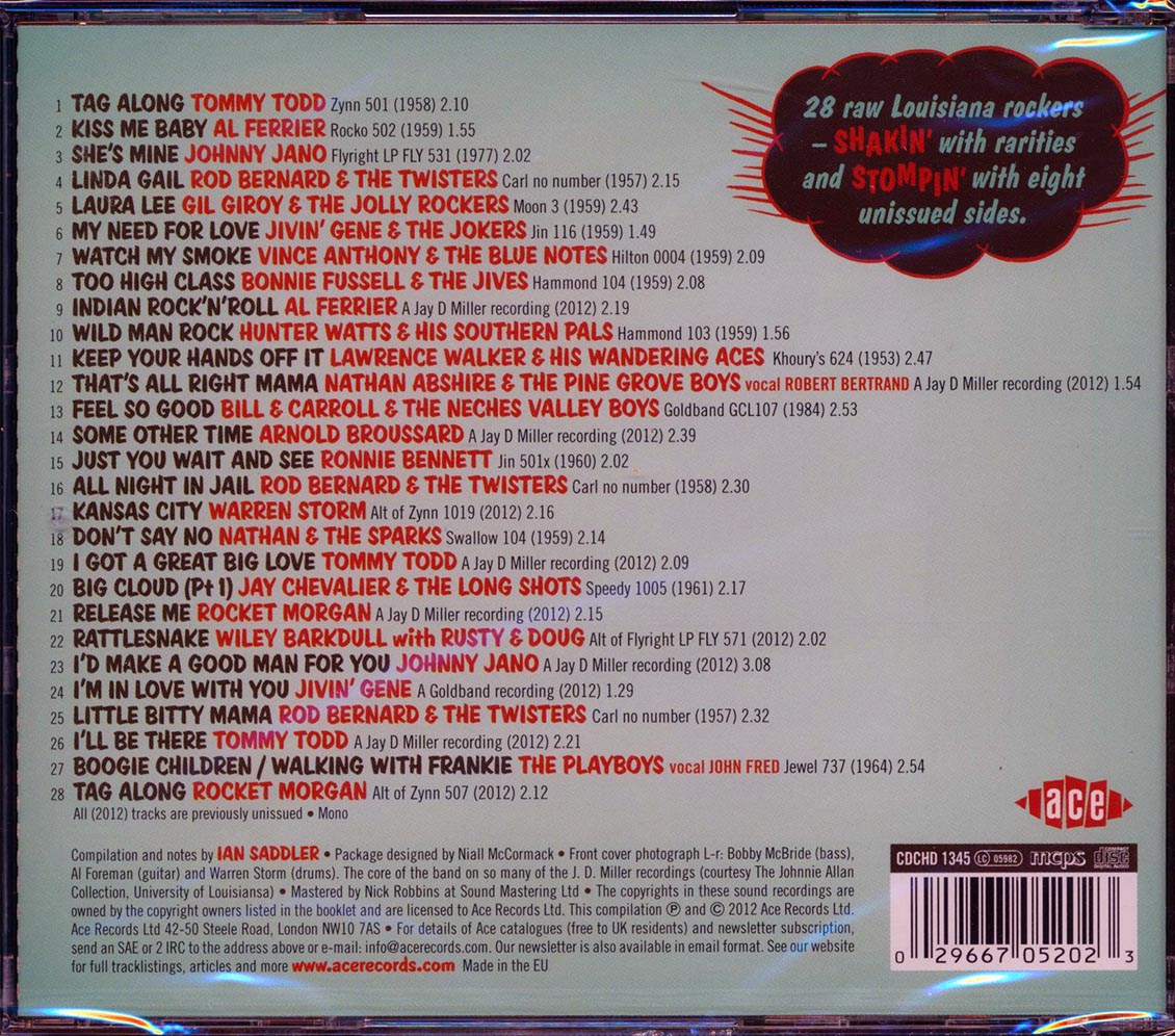 Various - Boppin By The Bayou (28 tracks) Music CD