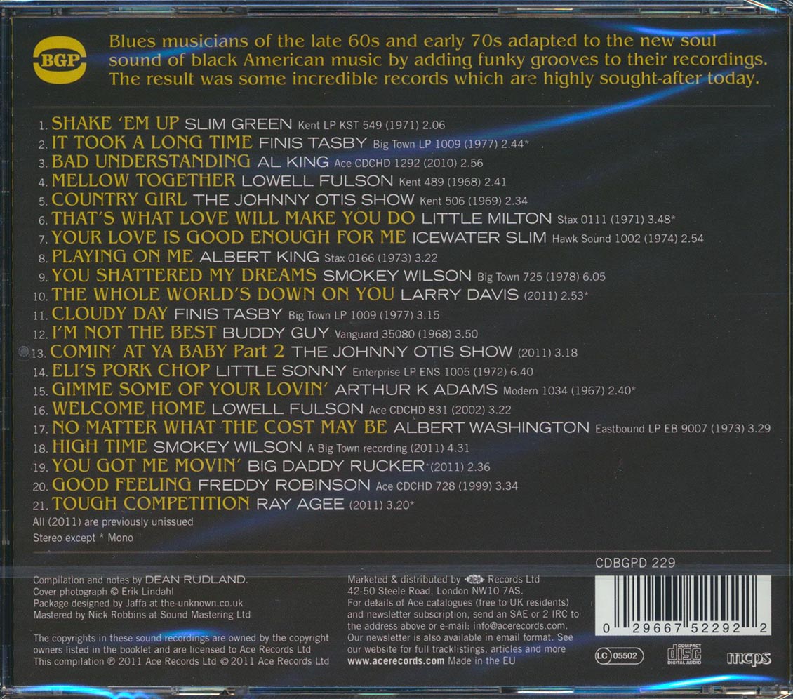 Various - Shattered Dreams: Funky Blues 1967-1978 (21 tracks) Music CD