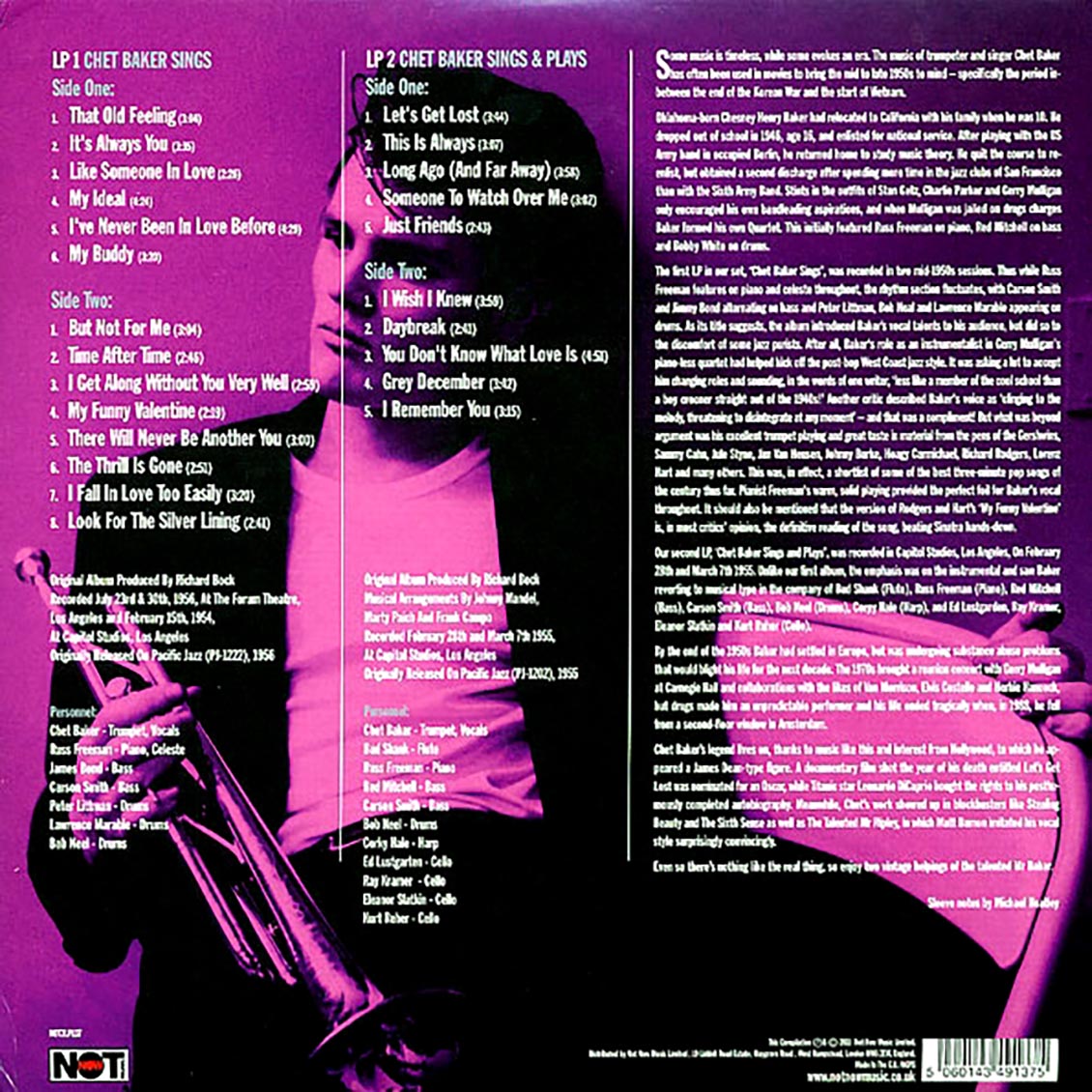 Chet Baker - Sings & Plays (2xLP) (180g) Vinyl Record