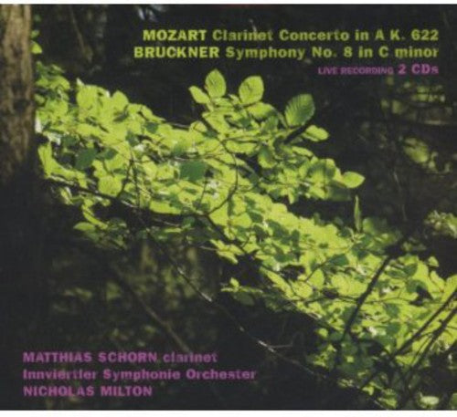 the album cover for Mozart / Schorn / Milton - Clarinet Concerto / Symphony No 8