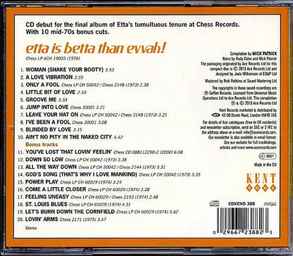 Etta James - Etta Is Better Than Evvah: With Bonus Tracks (20 tracks) Music CD
