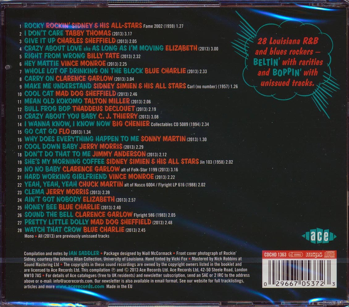 Various - Rhythm N Bluesin By The Bayou (28 tracks) Music CD