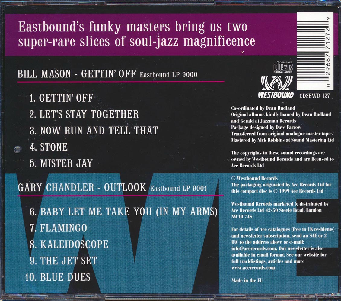 Bill Mason, Gary Chandler - Gettin Off + Outlook Music CD