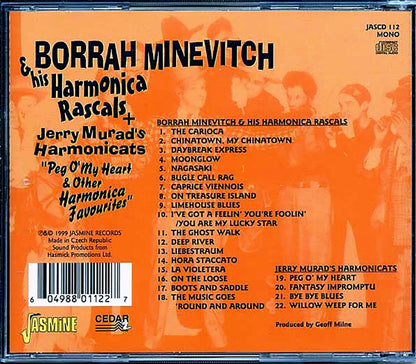 Borrah Minevitch & His Harmonica Rascals + Jerry Murad's Harmonicats - Peg O' My Heart & Other Harmonica Favourites (22 tracks) Music CD
