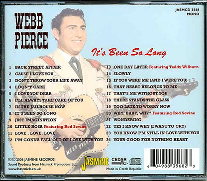Webb Pierce - It's Been So Long (24 tracks) Music CD