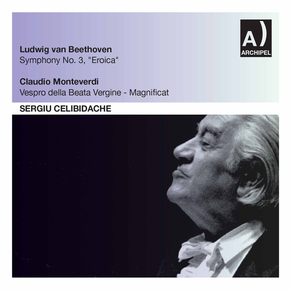 the album cover for SERGIU CELIBIDACHE - Sinfonie 3 Monteverdi