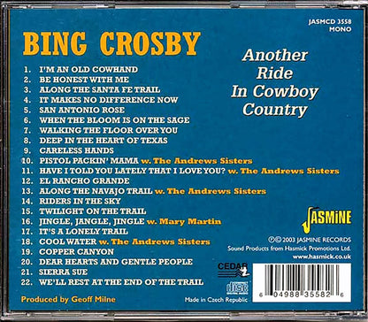 Bing Crosby - Another Ride In Cowboy Country (22 tracks) Music CD
