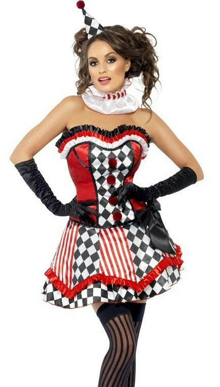 Fever Deluxe Clown Cutie Adult Costume Size Large