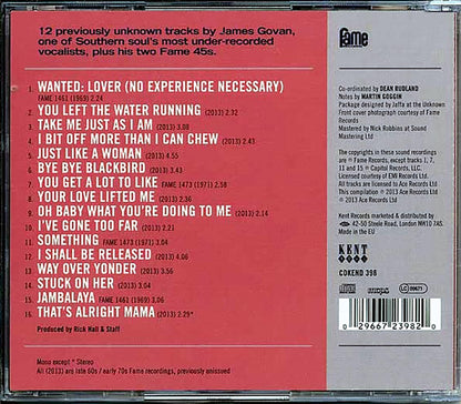 James Govan - Wanted: The Fame Recordings Music CD