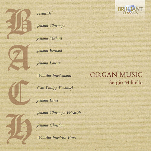 Bach,h. / Militello,sergio - Organ Music - Music CD