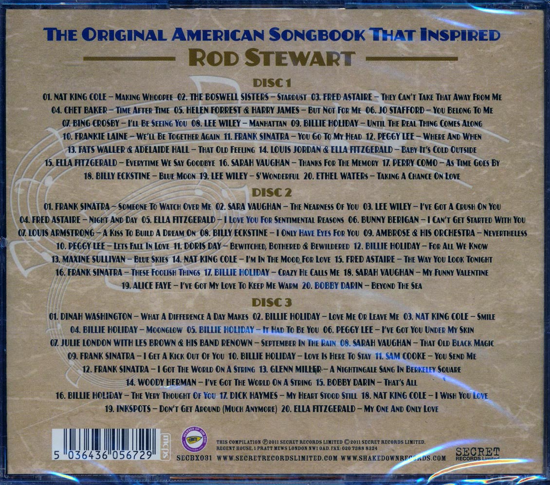 Various - Original American Songbook That Inspired Rod Stewart (3xCD) Music CD
