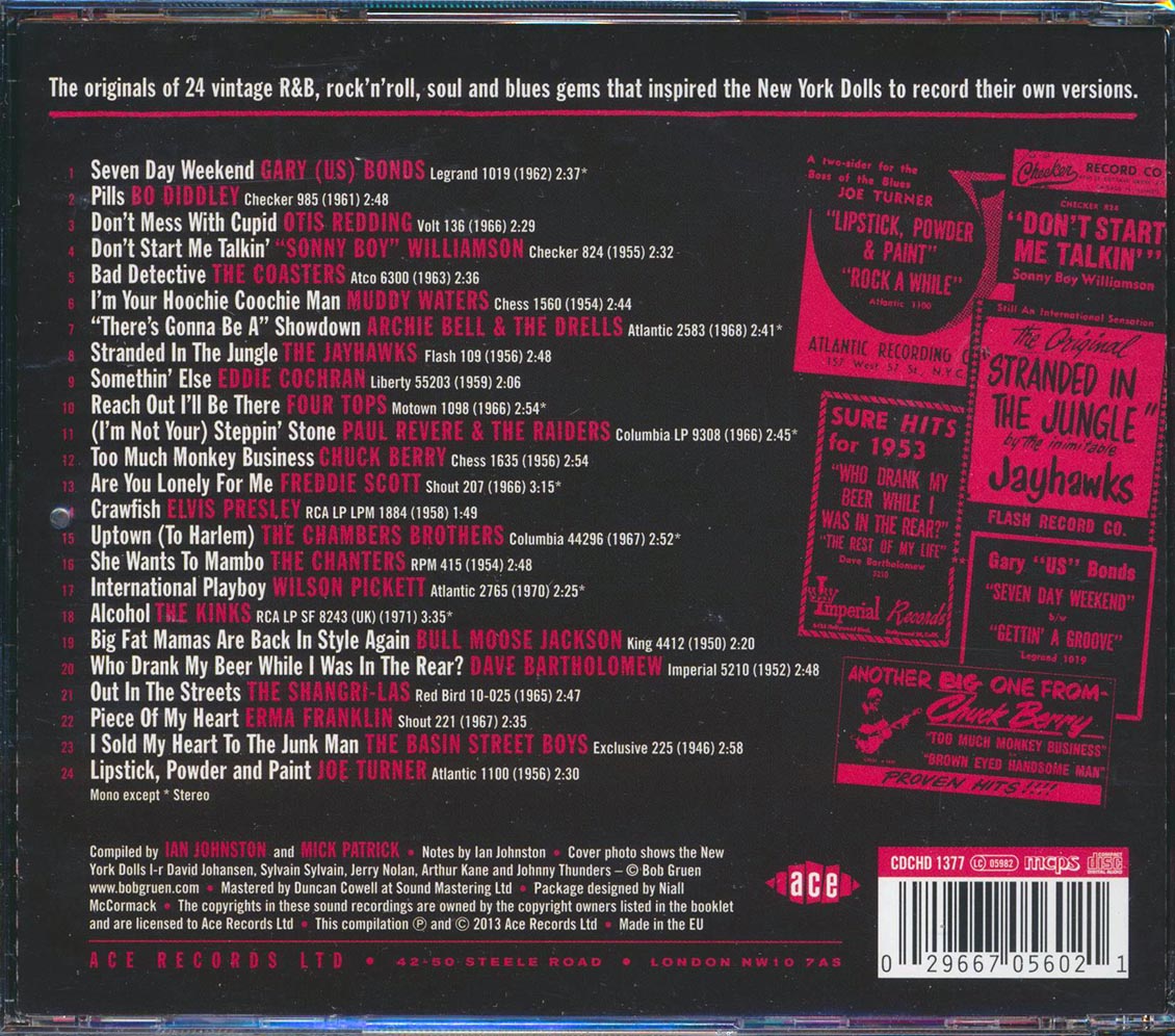 Various - Lipstick, Powder & Paint! The New York Dolls Heard Them Here First (24 tracks) Music CD