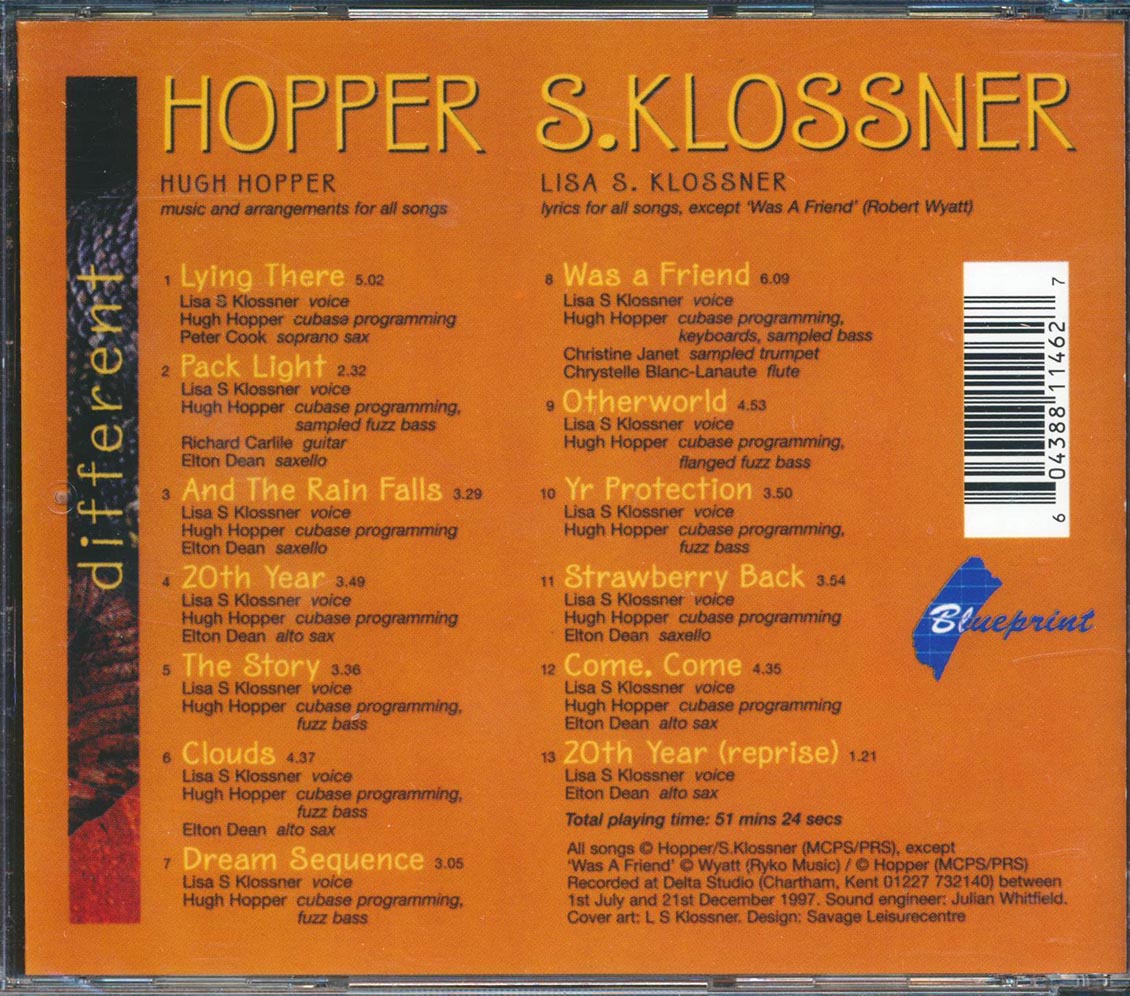 Hopper S. Klossner - Different Music CD