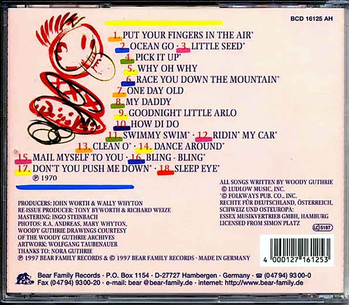 Wally Whyton - Children Songs Of Woody Guthrie Music CD