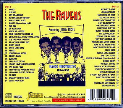 The Ravens Bass Instincts The Ravens Featuring Jimmy Ricks 1946 1955 55 tracks 2xCD Music CD
