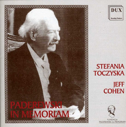 the album cover for Paderewski / Saint-Saens / Toczyska / Cohen - Paderewski in Memoriam