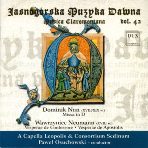 the album cover for Nun / Neumann / Capella Leopolis / Oschuowski - Musica Claromontana 24