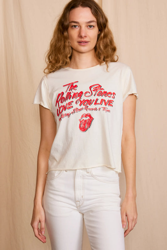 The Rolling Stones Love You Live Womens Tee Shirt White