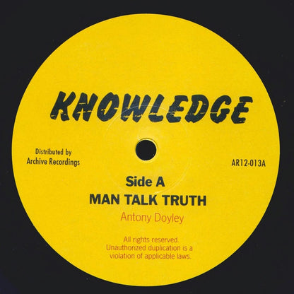 Knowledge - Man Talk Truth (Extended Mix)  /  Knowledge - Let Us All (Extended Mix) 12" Vinyl Record