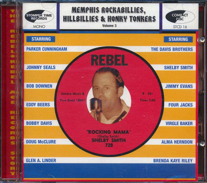 Various - Memphis Rockabillies, Hillbillies & Honky Tonkers, Volume 3: The Rebel / Rebel Ace Records Story Music CD