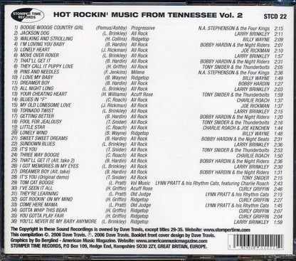Various - Hot Rockin' Music From Tennessee, Volume 2: The Westwood Recording Company Story Music CD