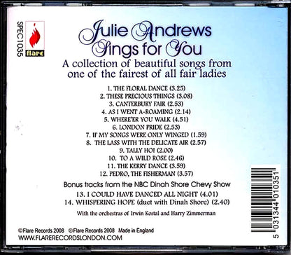 Julie Andrews - Julie Andrews Sings For You: A Collection Of Beautiful Songs From One Of The Fairest Of Fair Ladies Music CD