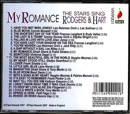 Tommy Dorsey Frank Sinatra Dinah Shore Patti Page Etc My Romance The Stars Sing Rodgers & Hart Music CD