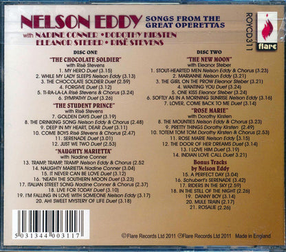 Nelson Eddy - Songs From The Great Operettas, Plus Bonus Tracks (41 tracks) (2xCD) Music CD