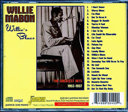 Willie Mabon - Willie's Blues: The Greatest Hits 1952-1957 (25 tracks) Music CD