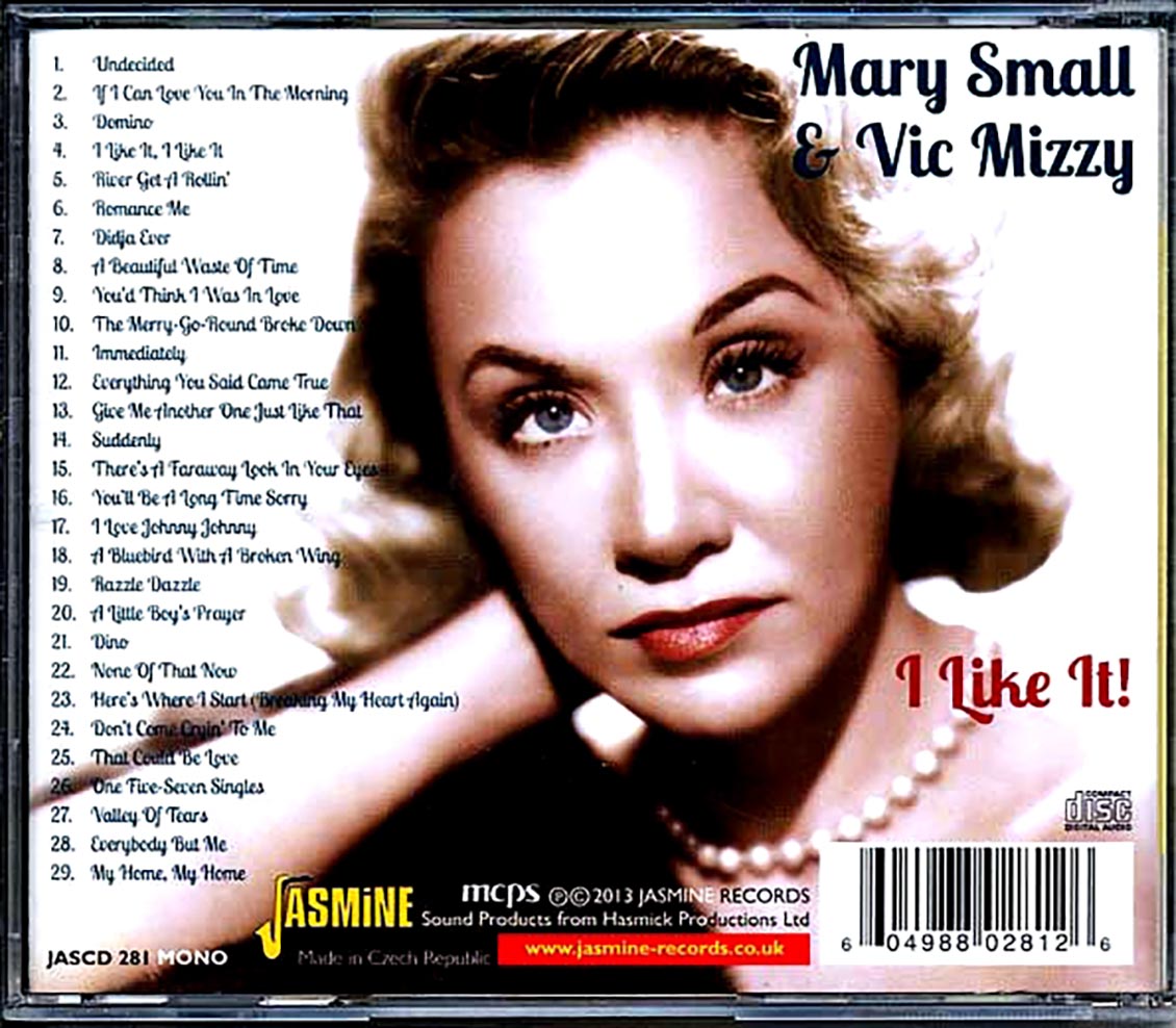 Mary Small & Vic Mizzy - I Like It! (29 tracks) Music CD