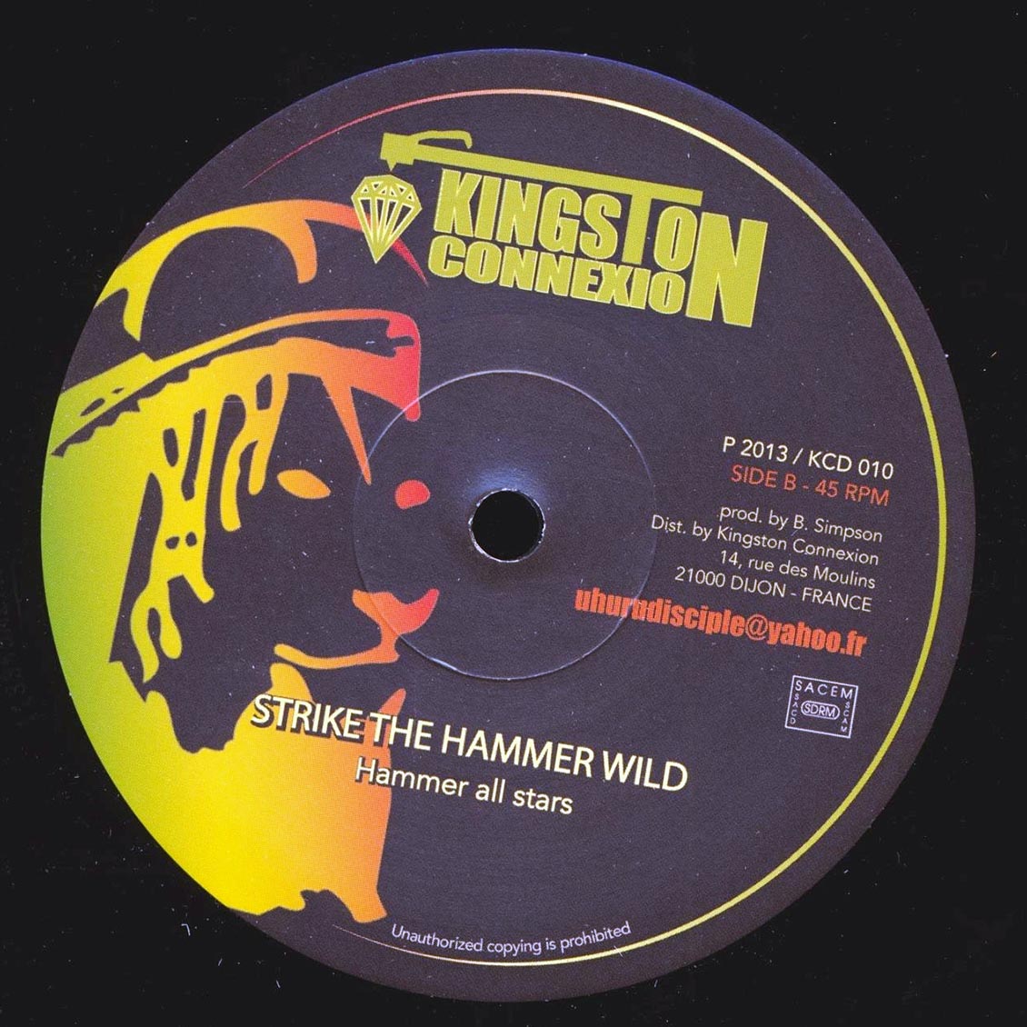 Woodrow Noble, Prince Hammer - Reggae A The Best  /  Hammer All Stars - Strike The Hammer Wild (Version) 12" Vinyl Record