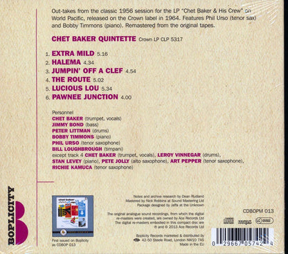 Chet Baker - Chet Baker Quintette Music CD