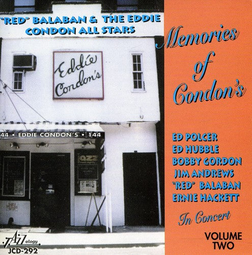 the album cover for Red Balaban - Memories Of Condon's - In Concert, Vol. 2
