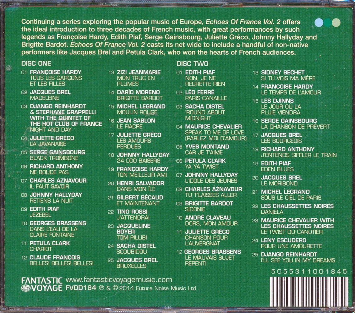Various - Echoes Of France Volume 2 (50 tracks) (2xCD) Music CD