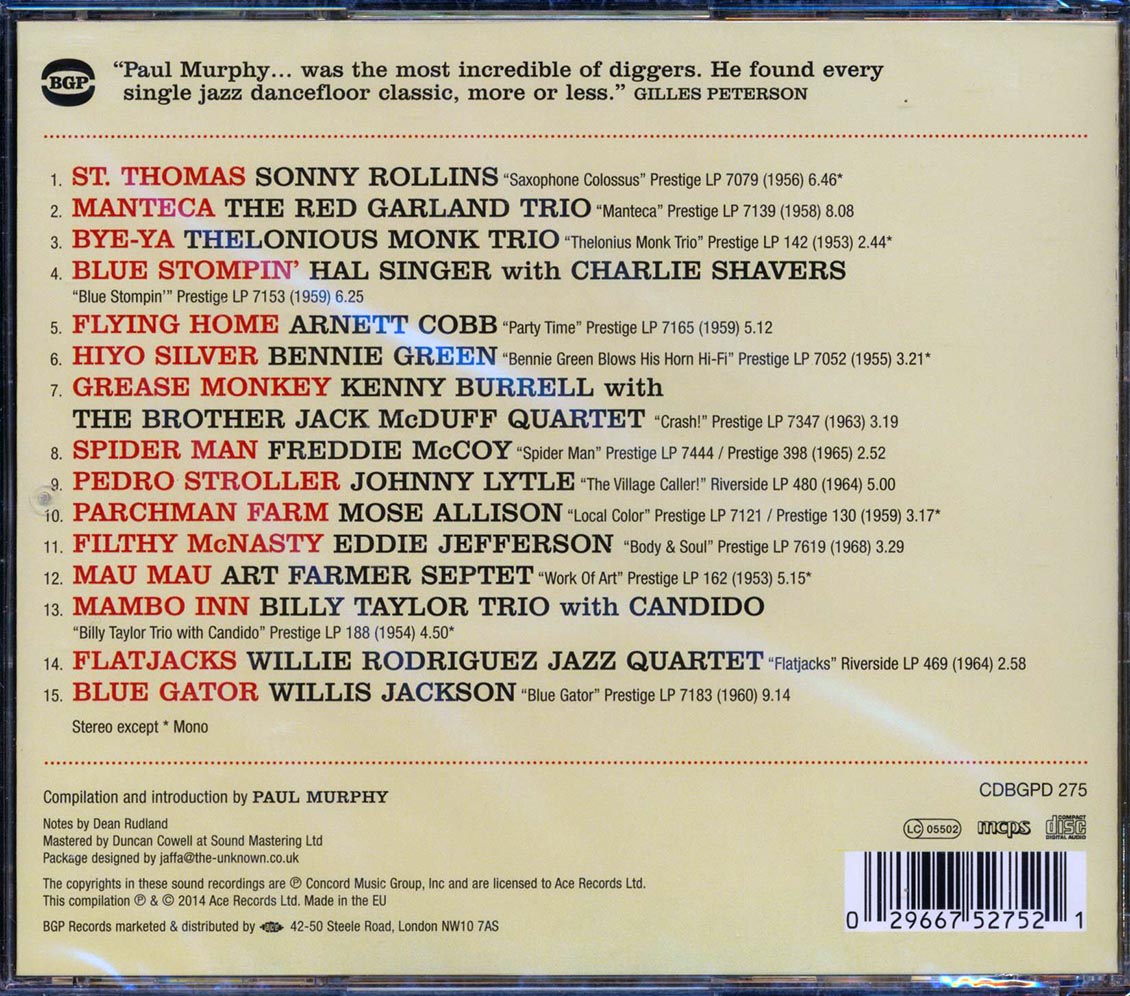 Various - Paul Murphy Presents The Return Of Jazz Club: Dancefloor Classics From The Original Jazz Dance DJ Music CD