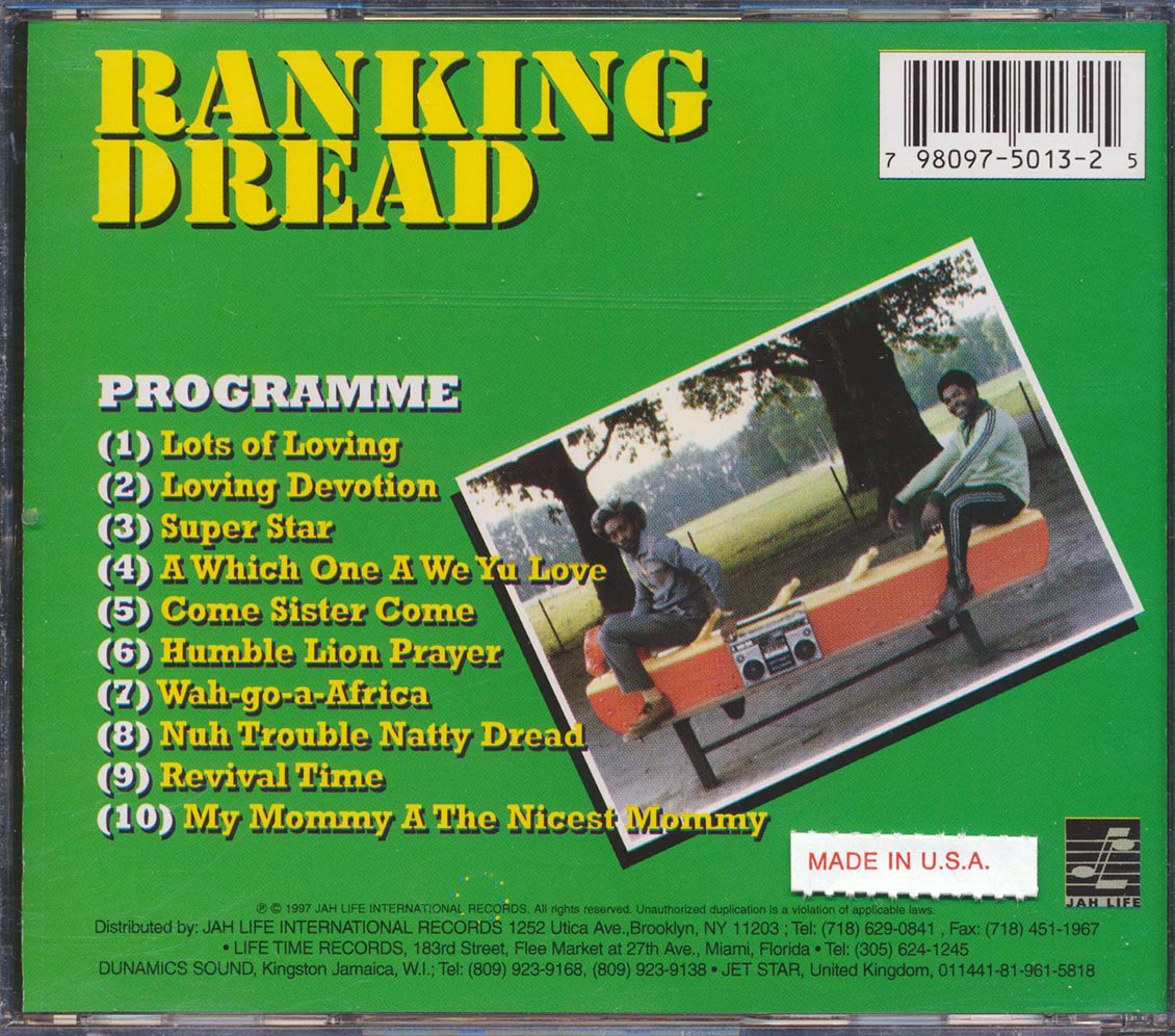 Ranking Dread - Lots Of Loving Music CD